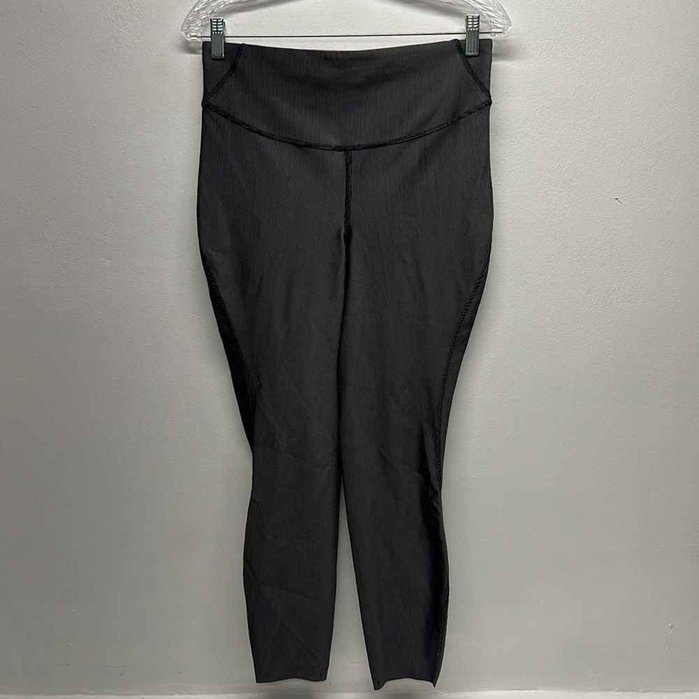Lululemon Base Pace High-Rise Tight 25" Two-Tone Ribbed Black Gull Grey 10